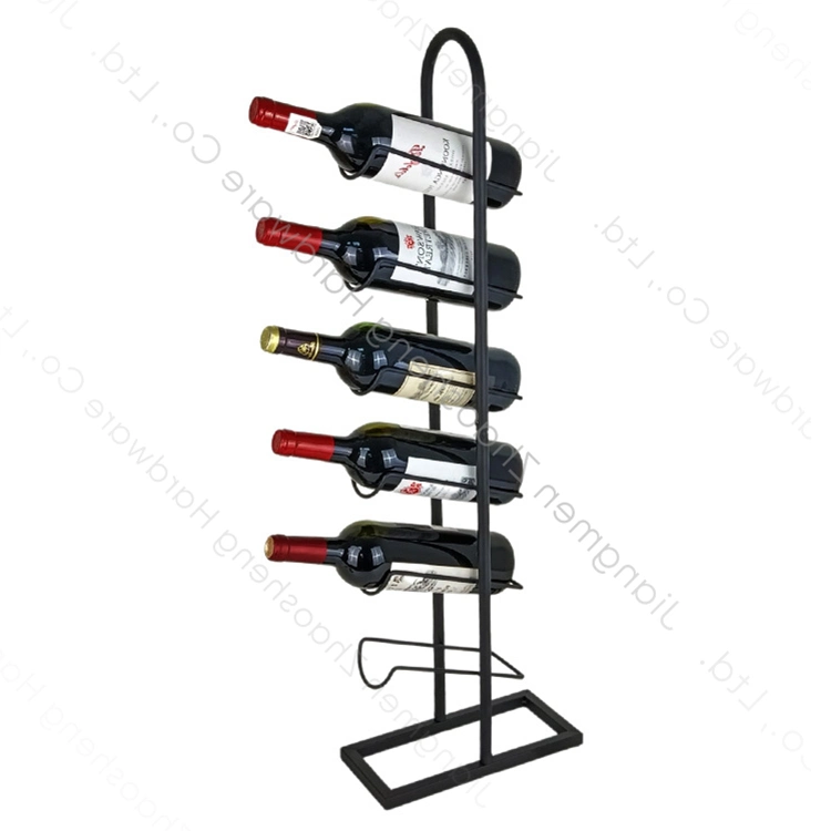 Metal Free Standing Floor Decorative 6 Bottle Wine Display Rack Holder Wine Racks